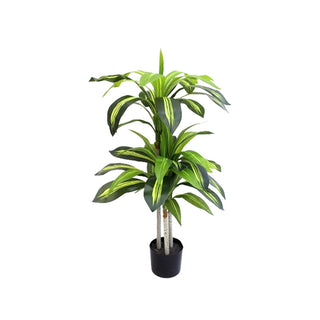 Planta artificial Drácena Artificial en Maceta 96 cm – verde / negro