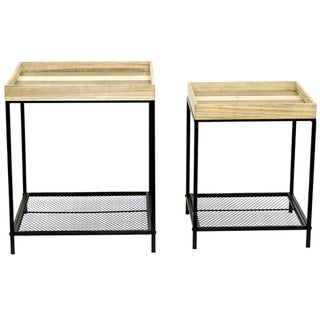 Estante set de 2 piezas – chocolate / negro