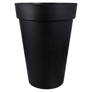 Macetero 30×45,5 Cm En Plástico PP Color Negro, Diseño Liso