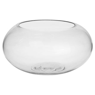 Florero Redondo Decorativo De Vidrio Color Transparente 15 Cm