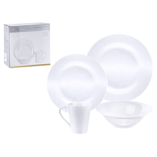Juego de vajilla 16 piezas – blanco – 10 oz, 7, 7, 9