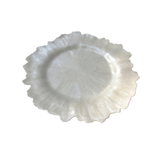 Plato de fondo decorativo 33 × 2 cm – blanco