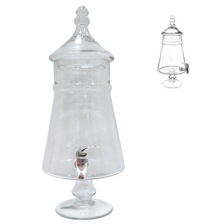 Dispensador De Bebidas De Vidrio Con Tapa Capacidad 3 Litros