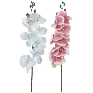 Flor Artificial Orquídea Colores: Rosa y Blanco 90 Cm