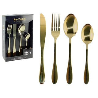 Juego de Cubiertos 16 piezas 21.6" / 20" / 18" / 16" – dorado