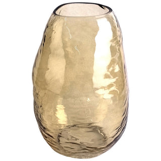 Florero Decorativo De Vidrio Color Dorado 25 Cm