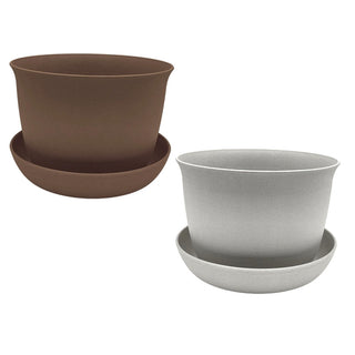 Macetero 24.5 × 17 cm – gris, chocolate