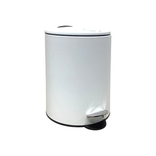 Basurero 5 Litros acero – blanco