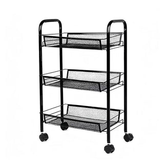 Carrito De Almacenamiento Multiuso 3 Niveles De Metal 44×26×63 cm