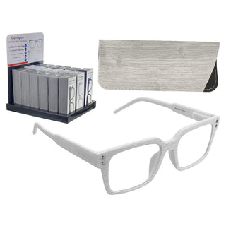 Lentes Para Leer Unisex Montura Unicolor Ligera en Colores Gris, Blanco y Morado