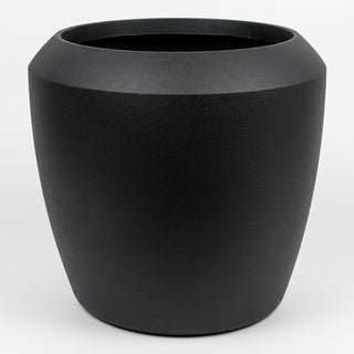 Macetero redondo color negro 34X33.5X30.5Cm