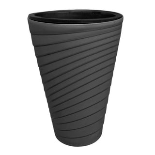 Macetero Conico acanalado color negro 30X45 Cm