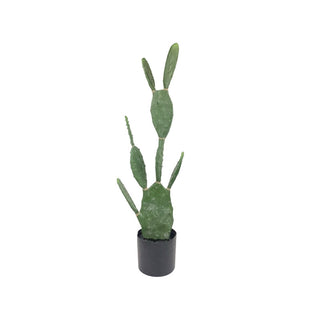 Planta artificial Cactus Opuntia Alto en Maceta 90 cm – verde