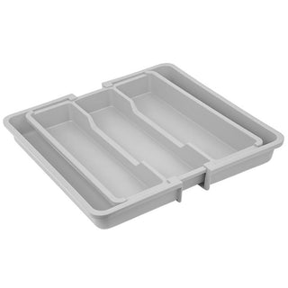 Organizador De Cubiertos Ajustable Color Gris
