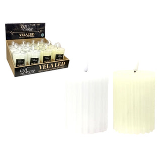 Vela LED 7 × 10 cm – clores surtidos blanco, crema