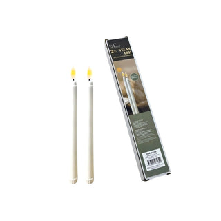 Velas LED lisa para candelabro 2 piezas – blanco – 2.2 × 24.5