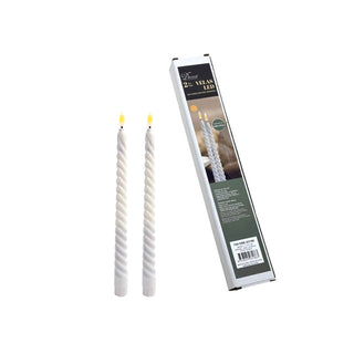 Velas LED torneada para candelabro 2 piezas –  luz cálida – 2.1 × 25.2