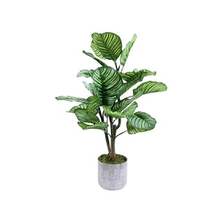 Planta artificial Ficus Lyrata Artificial en Maceta 100 cm – verde / gris