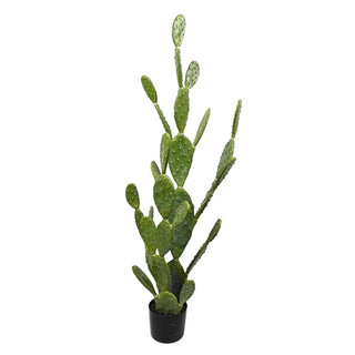 Planta artificial Cactus Opuntia Ramificado 128 cm – verde / negro