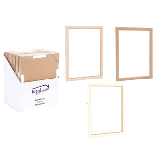 Espejo de pared 40 × 50 cm – chocolate, gris, crema