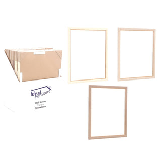 Espejo de pared 50 × 60 cm – chocolate, gris, crema