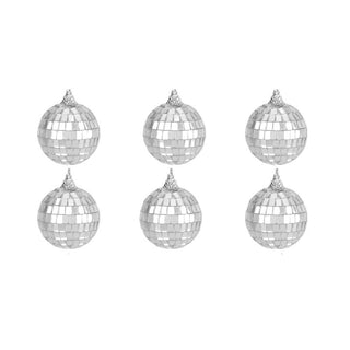 Set De Bambalinas De Navidad Espejo 4 Cm 6 Piezas