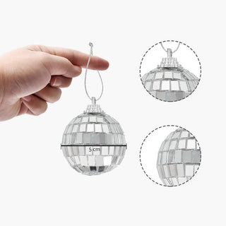 Set De Bambalinas De Navidad Espejo 5 Cm 6 Piezas