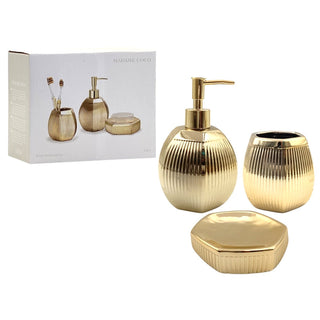 Accesorios para baño 3 piezas – dorado
