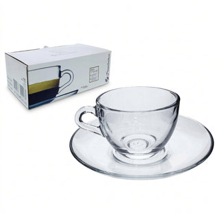 Set of 6 Clear Glass Cups 90cc Basic Model Pasabahce