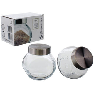 Set De Frascos De Vidrio Para Condimentos, Modelo Bella, Tapa Metálica, 2 Piezas, 200 ML