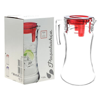 Jarra (Azur) 1400 cc – vidrio  transparente / rojo