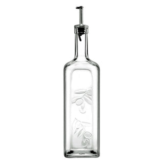 Aceitero/Vinagrera De Vidrio Transparente Tapa Metálica, 1 Liro, Pasabahce