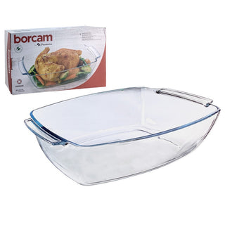 Bandeja para hornear vidrio refractario 23.3X38x9cm 4420 Cc Pasabahce Borcam