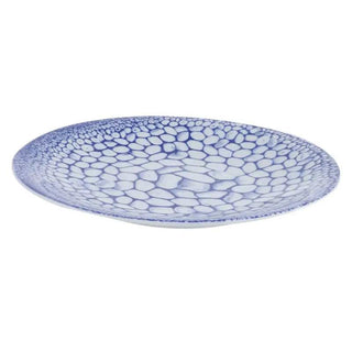 Vajilla De Porcelana 24 Piezas, 6 Puestos, Color Blanco Motivos En Azul