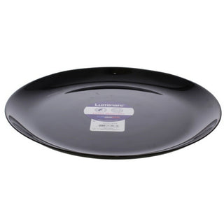 Plato Llano De Vidrio 27 Cm Color Negro Luminarc-Francia