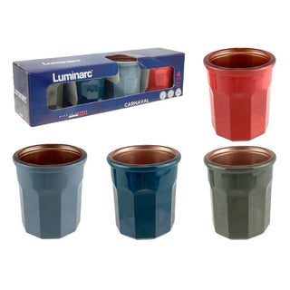 Set de Vasos De Vidrio Modelo Carnaval 4 Piezas Luminarc-Francia Multicolor 90 ml