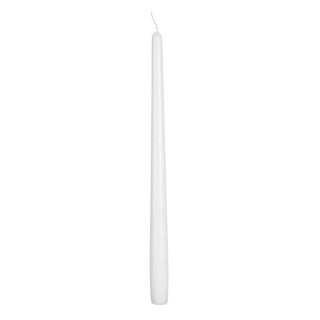 Vela Metalizada Para Candelabro Color Blanco 25 Cm