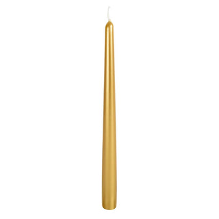 Vela Metalizada Para Candelabro Color Dorado 25 Cm