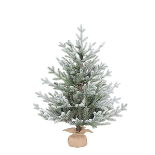 Arbol de Navidad De Mesa Nevado Espiga Mixta 76 Cm