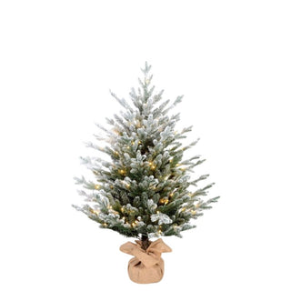 Arbol de Navidad De Mesa Nevado, Espiga Mixta, 91 Cm Sin Luces