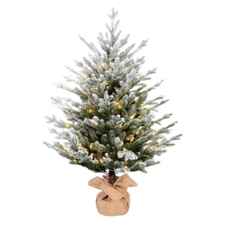 Arbol de Navidad De Mesa Nevado, Espiga Mixta, 122 Cm Sin Luces