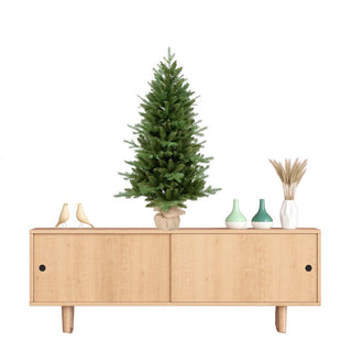 Arbol de Navidad De Mesa, Color Verde Espiga Mixta 91 Cm