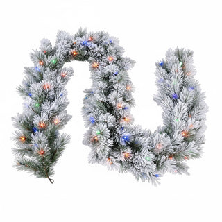 Guirnalda de Navidad Nevada, Con Luces Led spiga Dura, 2,7 Metros, 200 Ramas