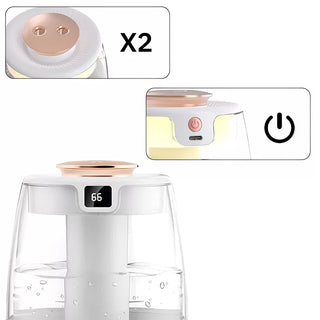 Difusor de Aceites Aromáticos Ultra Silencioso 1,2 Litros, Luz Led