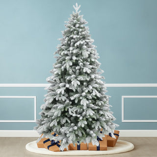 Arbol De Navidad Nevado Espiga Mixta Tipo Paraguas de 2,43 mts.