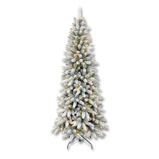 Arbol de Navidad Nevado Delgado Espiga Mixta 2,70 Mts. 470 Luces Led