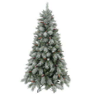 Arbol de Navidad Verde Congelado Espiga De Aguja y Piñas, Con Luces, 2,70 Mts. 1.689 Puntas