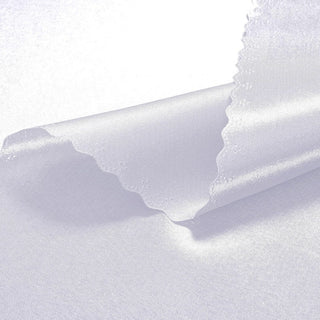 Servilleta de Saten Color Blanco Borde Ondulado 45x45 cm