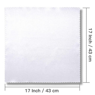 Servilleta de Saten Color Blanco Borde Ondulado 45x45 cm