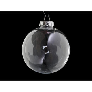 Bola de navidad decorativa transparente 100mm
